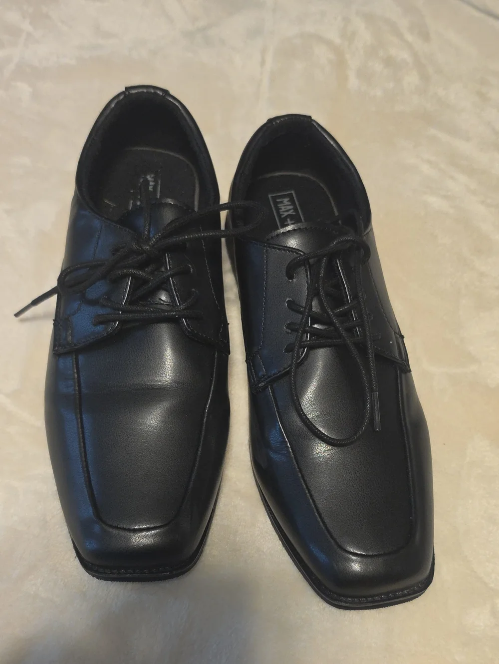 Men's Black Lace-Up Derby Shoes - Classic Formal Style